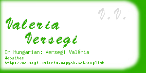 valeria versegi business card